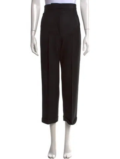 Pre-owned Jacquemus Wool Straight Leg Pants In Black