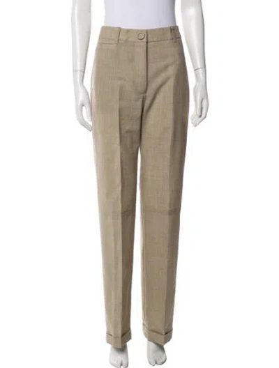 Pre-owned Jacquemus Wool Straight Leg Pants In Neutral