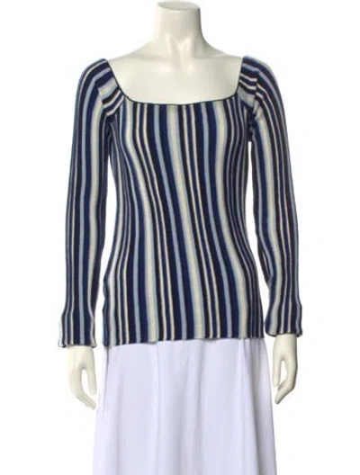 Pre-owned Jacquemus Wool Striped Sweater In Blue
