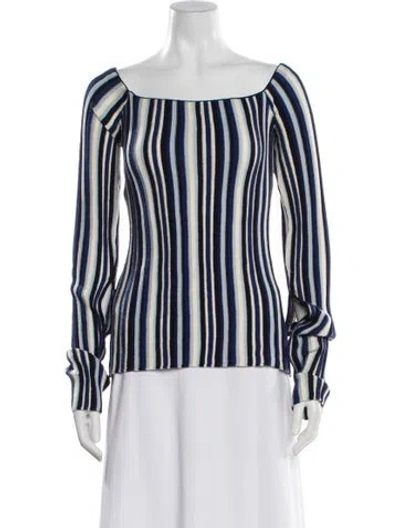 Pre-owned Jacquemus Wool Striped Sweater In Blue