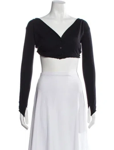 Pre-owned Jacquemus Wool V-neck Sweater In Black