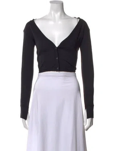 Pre-owned Jacquemus Wool V-neck Sweater In Black