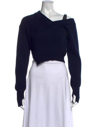 Pre-owned Jacquemus Wool V-neck Sweater In Black