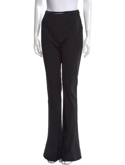 Pre-owned Jacquemus Wool Wide Leg Pants In Black