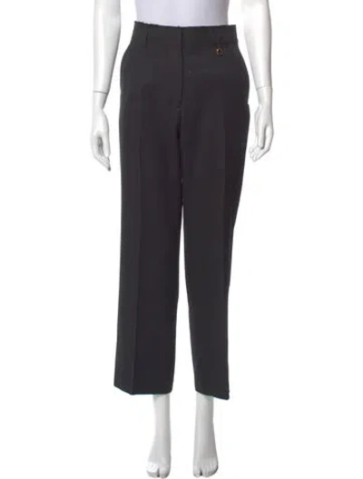 Pre-owned Jacquemus Wool Wide Leg Pants In Black