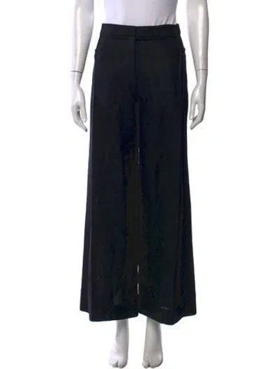 Pre-owned Jacquemus Wool Wide Leg Pants In Black