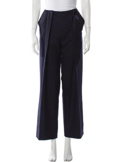 Pre-owned Jacquemus Wool Wide Leg Pants In Blue