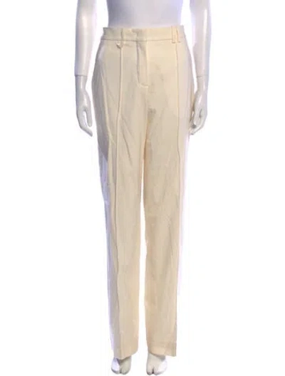 Pre-owned Jacquemus Wool Wide Leg Pants In Neutral
