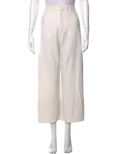 Pre-owned Jacquemus Wool Wide Leg Pants In Neutral