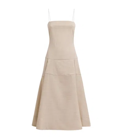 Jacquemus Wool-blend Paradiso Midi Dress In Beige