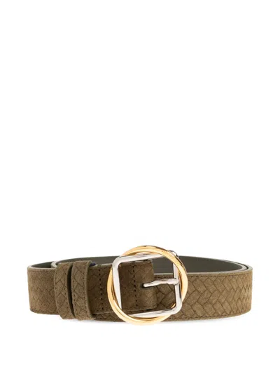 Jacquemus Woven Buckled Belt In Brown