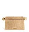 Jacquemus Woven La Pochette Clutch Bag In Beige