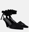 Jacquemus Espadrilles Ankle Strap Pointed Toe Wedge In Black