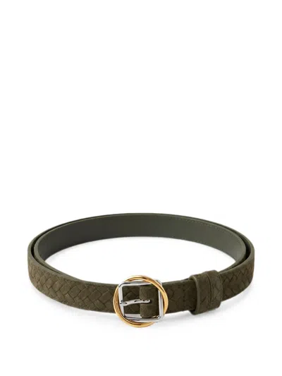 Jacquemus Woven-design Buckle-fastening Belt In Green