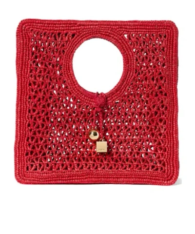 Jacquemus The Spiaggia Small Square Bag In Red
