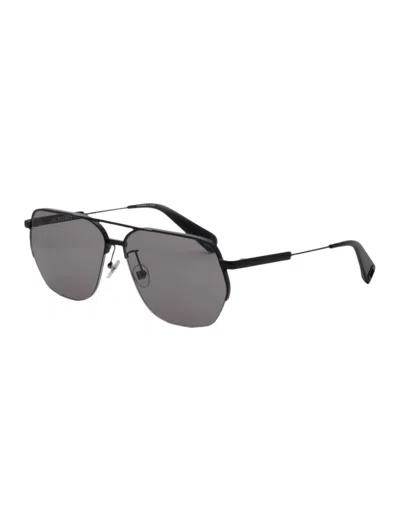 Jacquemus X Linda Farrow Aviator Sunglasses In Gray