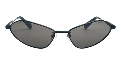 Jacquemus X Linda Farrow Bambino Metal Sunglasses In Matt Black/grey