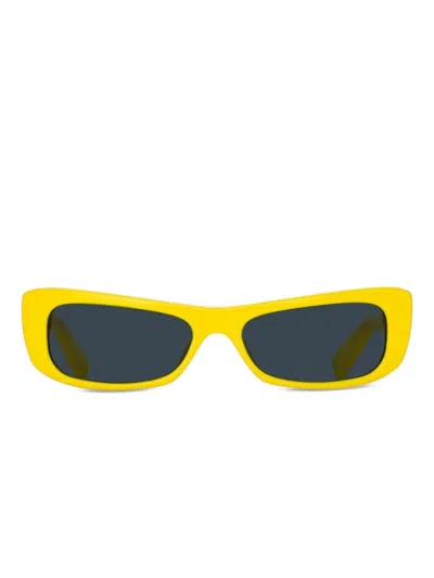 JACQUEMUS X LINDA FARROW CAPRI RECTANGLE-FRAME SUNGLASSES