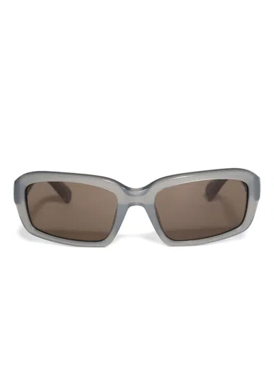 Jacquemus X Linda Farrow Marino Rectangle-frame Sunglasses In Gray