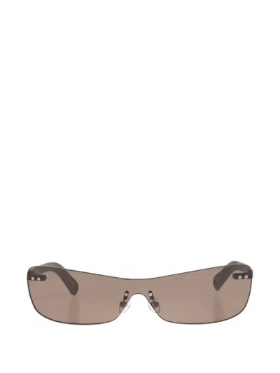 Jacquemus X Linda Farrow Mirada Rectangle-frame Sunglasses In Gray