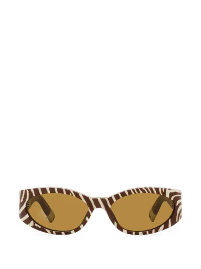 Jacquemus X Linda Farrow Ovalo Sunglasses In Multi