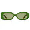 Jacquemus Green 'les Lunettes Rond Carré' Sunglasses In Jade Green/ Yellow Gold/ Khaki