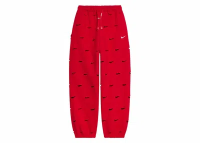 Pre-owned Jacquemus X Nike Le Jogging Swoosh Pant In Dark Red
