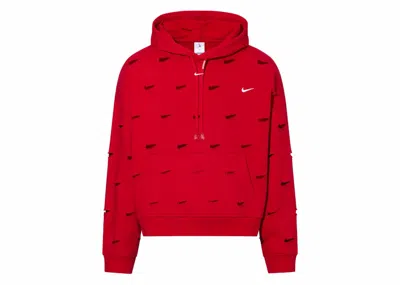 Pre-owned Jacquemus X Nike Le Swoosh Hoodie In Dark Red