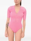 Jacquemus Knitted Yauco Bodysuit With Polo Neck