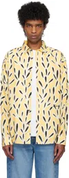 Jacquemus Simon Printed Long Sleeve Shirt In 2bo Print Yellow / B