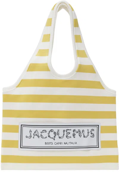 Jacquemus La Casaコレクション イエロー＆ホワイト Le Sac Marcel トートバッグ In 020 Multi-yellow