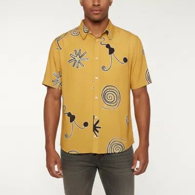 Pre-owned Jacquemus Yellow Arty Spiral Print Viscose Lawn La Chemise Melo Shirt S