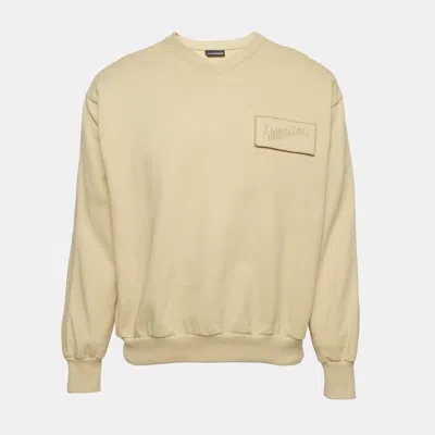 Pre-owned Jacquemus Yellow Cotton Knit Le Sweatshirt Santon Sweatshirt Xs
