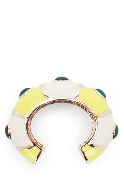 JACQUEMUS YELLOW CUFF BRACELET