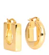 Jacquemus Golden Les Boucles Rond Carre Earrings In Gold