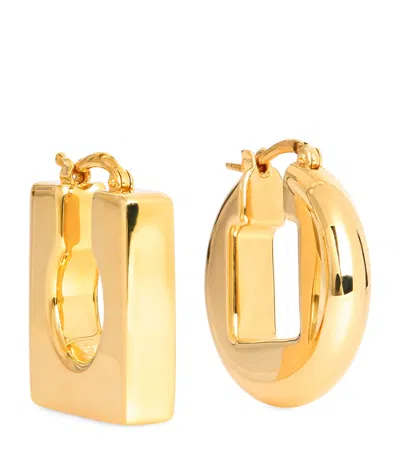 Jacquemus Les Boucles Rond Carre Earrings In Gold