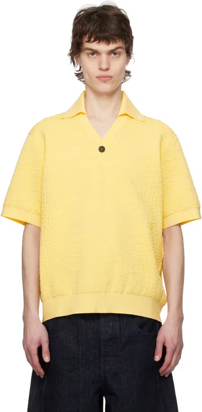 Jacquemus Yellow La Croisière 'the Scala' Polo In 210 Light Yellow
