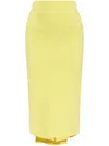 Jacquemus Hourglass Draped Midi Skirt In Yellow