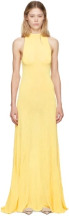 JACQUEMUS YELLOW 'LA ROBE MAILLE SCULTA' MAXI DRESS