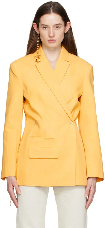 JACQUEMUS YELLOW 'LA VESTE TIBAU' BLAZER