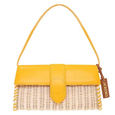 Jacquemus Yellow Le Bambino Long Woven Shoulder Bag