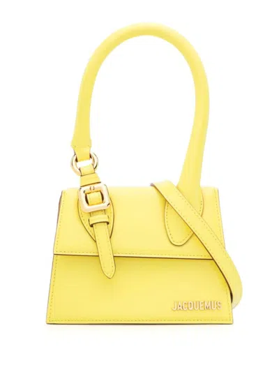 JACQUEMUS YELLOW LE CHIQUITO MOYEN BOUCLE HANDBAG