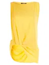 Jacquemus Draped Sleeveless Asymmetric Lightweight Top In Yellow