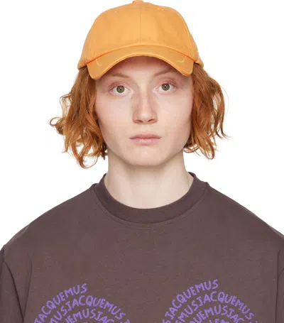 Jacquemus La Casquette  Cap In Orange