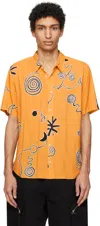 Jacquemus Yellow Les Sculptures 'la Chemise Melo' Shirt In Orange/black