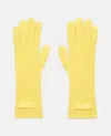 Jacquemus Grosgrain Wool Gloves In Yellow