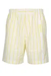 Jacquemus Men Le Short Aloe In Yellow
