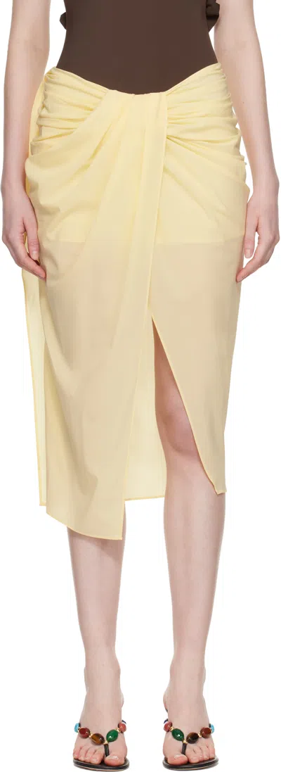 Jacquemus Yellow Plage 'the Paréo' Midi Skirt