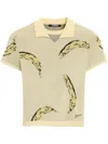 Jacquemus Womens Banana Jacquard Yellow The Marino Banana-print Woven-knitted Polo Top In Yellow