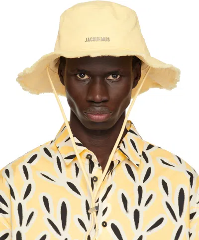 Jacquemus Yellow 'the Artichaut' Bucket Hat In 205 Pale Yellow